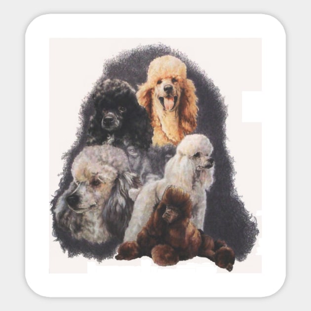 Poodle Medley Sticker by BarbBarcikKeith